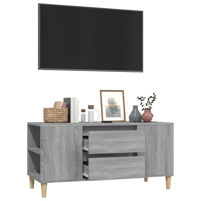 vidaXL Meuble TV Sonoma gris 102x44,5x50 cm Bois d'ingénierie