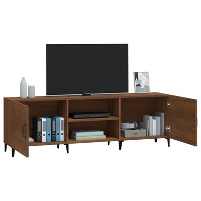 vidaXL Meuble TV chêne marron 150x30x50 cm bois d'ingénierie