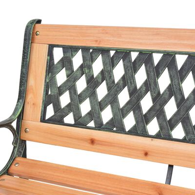 vidaXL Banc de jardin 116 cm Fonte et bois massif de sapin