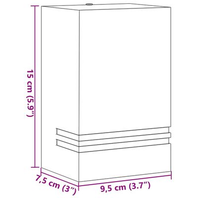 vidaXL Applique murale d'extérieur argenté acier inoxydable