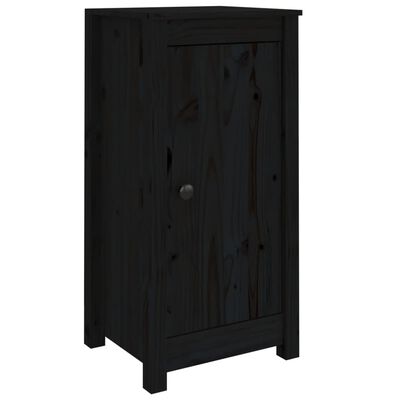 vidaXL Buffet noir 39x35x80 cm bois massif de pin