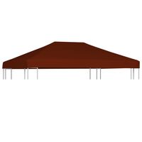 vidaXL Toile supérieure de gazebo 310 g/m² 3x4 m Terre cuite