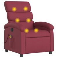 vidaXL Fauteuil de massage inclinable Rouge bordeaux Tissu