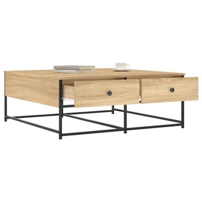 vidaXL Table basse chêne sonoma 100x99x40 cm bois d'ingénierie