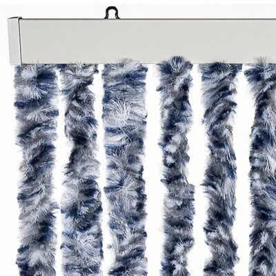 vidaXL Moustiquaire Bleu et blanc 56x200 cm Chenille