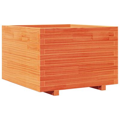 vidaXL Jardinière cire marron 70x70x49,5 cm bois de pin massif