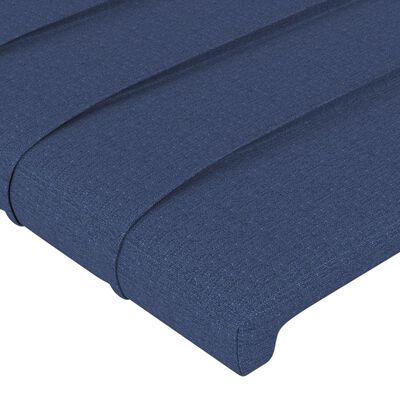 vidaXL Tête de lit avec oreilles Bleu 103x23x78/88 cm Tissu