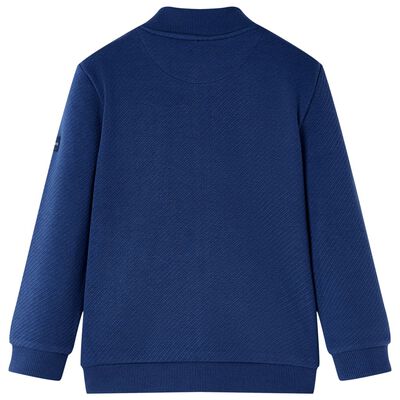 Sweatshirt pour enfants avec fermeture éclair bleu marine 116