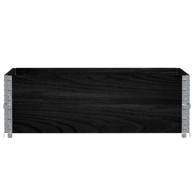 vidaXL Jardinière noir 120x80 cm bois massif de pin