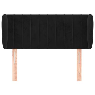 vidaXL Tête de lit avec oreilles Noir 83x23x78/88 cm Velours