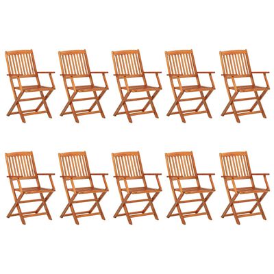 vidaXL Ensemble à manger de jardin 11 pcs 220x90x75 cm bois d'acacia