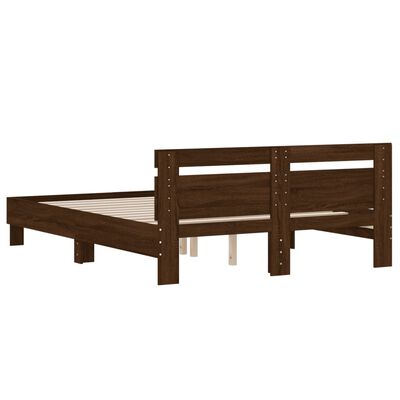 vidaXL Cadre de lit sans matelas chêne marron 140x190 cm