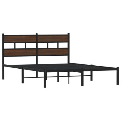 vidaXL Cadre de lit sans matelas avec tête de lit 140x190 cm