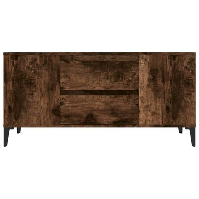 vidaXL Meuble TV Chêne fumé 102x44,5x50 cm Bois d'ingénierie