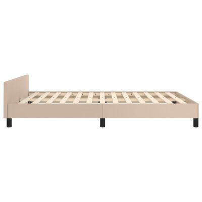 vidaXL Cadre de lit avec tête de lit sans matelas cappuccino 140x200cm