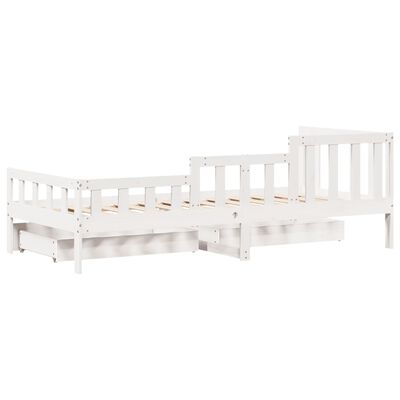 vidaXL Lit de jour avec tiroirs sans matelas 90x190 cm bois massif