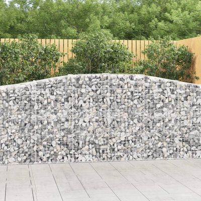 vidaXL Paniers à gabions arqués 5 pcs 400x50x100/120 cm Fer galvanisé