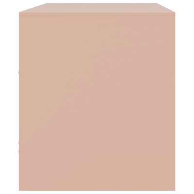 vidaXL Meuble TV rose 67x39x44 cm acier