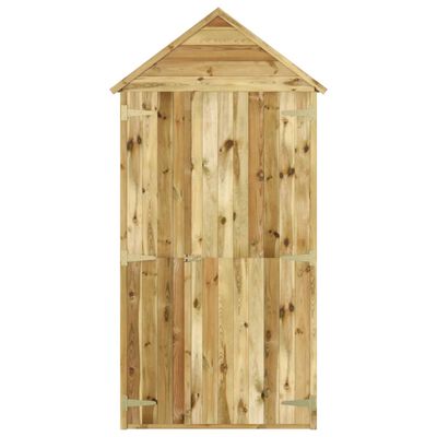 vidaXL Abri à outils avec porte 107x107x220 cm Bois de pin imprégné