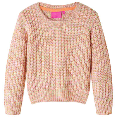 Pull-over tricoté pour enfants rose doux 140