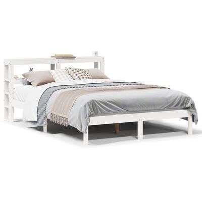 vidaXL Cadre de lit sans matelas blanc 120x190 cm bois de pin massif