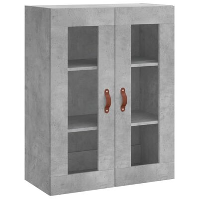 vidaXL Buffet haut Gris béton 69,5x34x180 cm Bois d'ingénierie