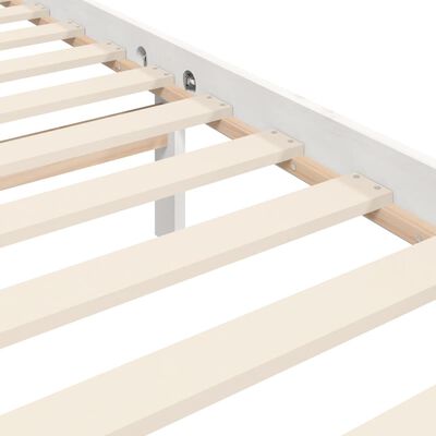 vidaXL Cadre de lit sans matelas blanc bois de pin massif