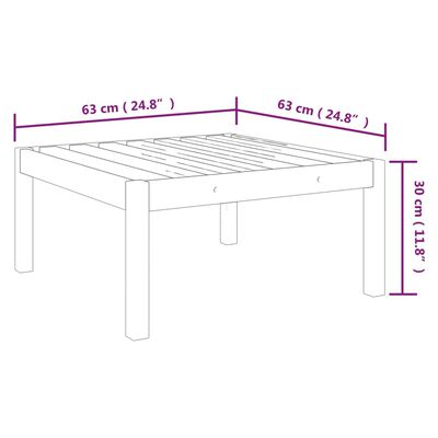 vidaXL Salon de jardin 8 pcs avec coussins Crème Bois d'acacia solide