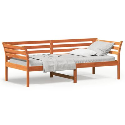 vidaXL Lit de jour sans matelas cire marron 80x200 cm bois pin massif