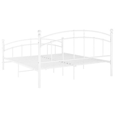 vidaXL Cadre de lit sans matelas blanc métal 200x200 cm