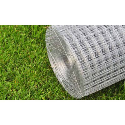 vidaXL Grillage pour volière acier galvanisé 10x1 m argenté