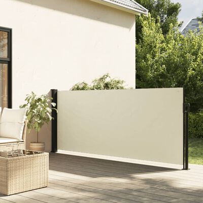 vidaXL Auvent latéral rétractable crème 100x300 cm