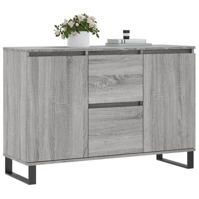 vidaXL Buffet sonoma gris 104x35x70 cm bois d'ingénierie