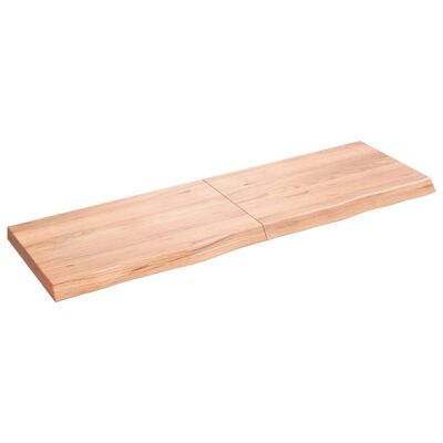 vidaXL Comptoir de salle de bain marron 160x50x(2-6) cm bois traité