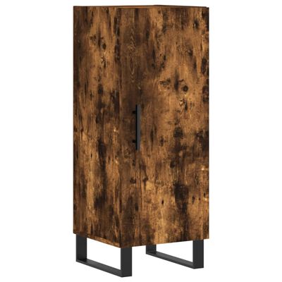 vidaXL Buffet haut Chêne fumé 34,5x34x180 cm Bois d'ingénierie