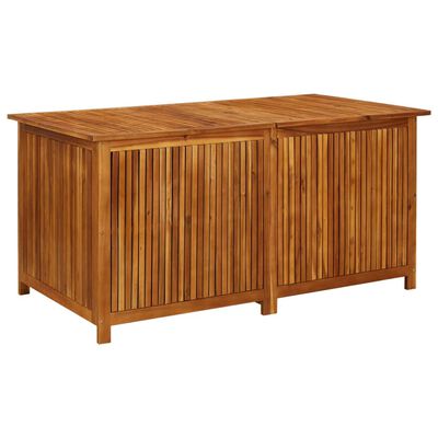 Coffre boîte meuble de jardin rangement 60 x 50 x 58 cm bois de