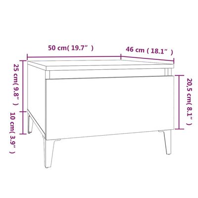 vidaXL Tables d'appoint 2 pcs Chêne fumé 50x46x35 cm Bois ingénierie