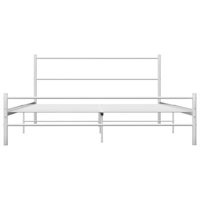 vidaXL Cadre de lit sans matelas blanc métal 140x200 cm