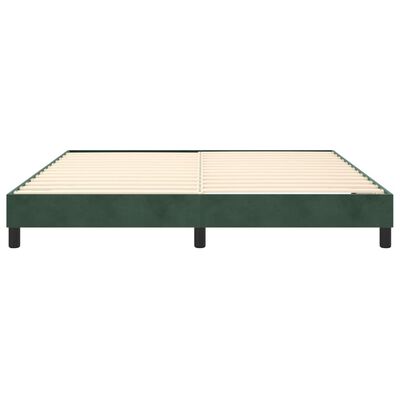 vidaXL Cadre de lit Vert foncé 180x200 cm Velours