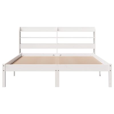 vidaXL Cadre de lit sans matelas blanc 120x190 cm bois de pin massif