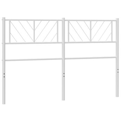 vidaXL Tête de lit métal blanc 150 cm