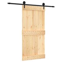 vidaXL Porte coulissante et kit de quincaillerie 100x210 cm pin massif