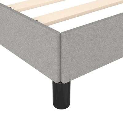 vidaXL Cadre de lit sans matelas gris clair 90x190 cm tissu