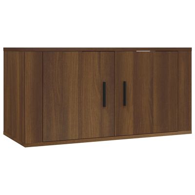 vidaXL Meubles TV muraux 2 pcs chêne marron 80x34,5x40 cm