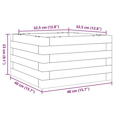 vidaXL Jardinière 40x40x23 cm bois de pin imprégné