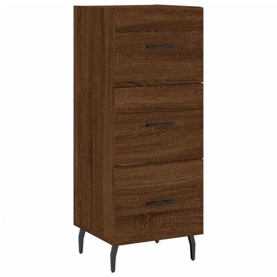 vidaXL Buffet haut Chêne marron 34,5x34x180 cm Bois d'ingénierie