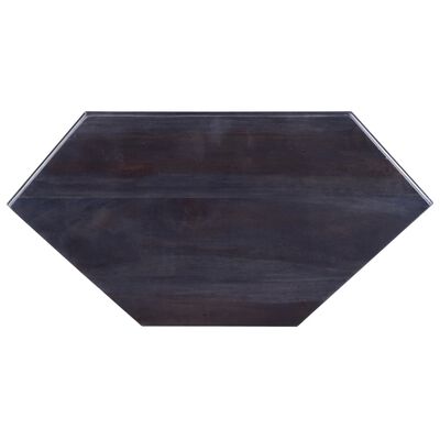 vidaXL Meuble TV d'angle Noir clair 80x40x49 cm Bois massif d'acajou