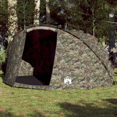 vidaXL Tente de pêche 5 personnes camouflage imperméable