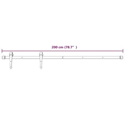 vidaXL Porte coulissante et kit de quincaillerie 90x210 cm pin massif