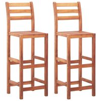 vidaXL Tabourets de bar lot de 2 bois d'acacia massif